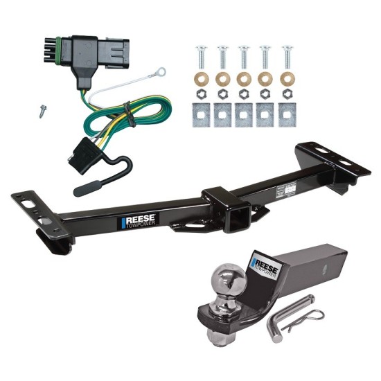 Reese Trailer Tow Hitch For 88-00 Chevy GMC C/K w/Aftermarket Roll Pan Complete Package w/ Wiring and 2" Ball