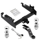 Reese Trailer Tow Hitch For 19-23 Ford F-350 F-450 F-550 Cab and Chassis w/ 2-5/16" and 2" Ball 10" Long 5" Drop Draw Bar and Towing Lock