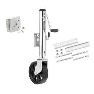 Fulton Sidewind Marine Zinc Trailer Jack 1200 lbs w/ BOLT-ON Hardware 8" Wheel