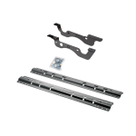 For 2017-2022 Ford F-350 Super Duty Custom Industry Standard Above Bed Rail Kit + 16K Fifth Wheel + Round Tube Slider + In-Bed Wiring + King Pin Lock (For 6-1/2' or Shorter Bed, Except Dual Rear Wheel or Cab & Chassis, w/o Factory Puck System Models) 