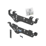 For 1999-2010 Ford F-250 Super Duty Custom Outboard Above Bed Rail Kit + Reese M5 27K Fifth Wheel + King Pin Lock + Base Rail Lock + 10" Lube Plate + Fifth Wheel Cover + Lube (For 5'8 or Shorter Bed (Sidewinder Required), Except Cab & Chassis, w/