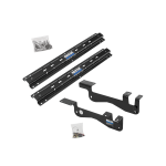 For 2015-2023 Ford F-150 Custom Outboard Above Bed Rail Kit + 20K Fifth Wheel + In-Bed Wiring + King Pin Lock + Base Rail Lock + 10" Lube Plate + Fifth Wheel Cover + Lube (For 5'8 or Shorter Bed (Sidewinder Required), Except Raptor or with Ride Heigh