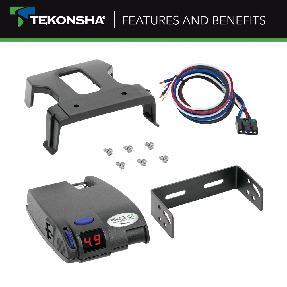 For 2015-2017 Lincoln MKC 7-Way RV Wiring + Tekonsha Primus IQ Brake Control By Tekonsha