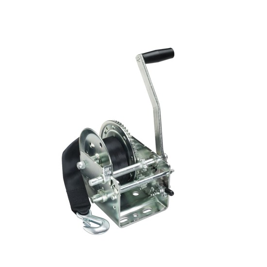 Fulton 2-Speed Heavy Duty Winch Tuck Trailer SUV 2,600 Lbs. w/20 ft Strap 10" Manual Handle Crank Marine Sale Boat