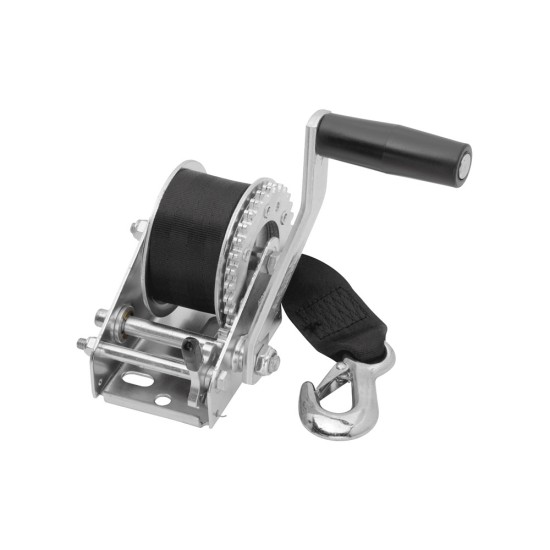 Fulton Trailer Winch 900 Lbs. w/12 ft Strap 6" Manual Handle Crank Marine Sale Boat Personal Watercraft