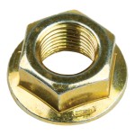 Close-up of Lippert hex flange nut showcasing 1/2 inch - 20 threading compatibility