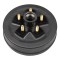 Lippert brake drum hub made of solid iron for 3,500-lb axle with 5 on 4.5 bolt pattern and 1/2 inch stud