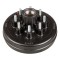 Lippert brake hub fits 7000-lb axle, 8 on 6.5" bolt pattern, iron build