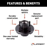 Lippert idler hub, fits 2,200-lb axle with 4 on 4 bolt pattern, durable iron