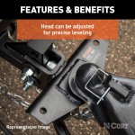 CURT round bar weight distribution hitch with sway control for trailers and campers.