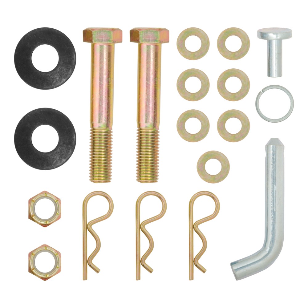 CURT round bar weight distribution hitch with sway control for trailers and campers.