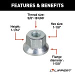 Universal Lippert flange nuts used for trailer and golf cart wheels