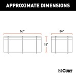 CURT cargo bag fitted on roof basket, protecting belongings against elements.