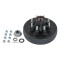 Complete pre-greased hub assembly with lug nuts, dust cap, and spindle nut by Lippert.