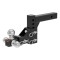 CURT adjustable ball mount featuring three trailer ball sizes for various towing needs.