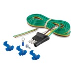 CURT 4-way flat connector with 48-inch wire for trailer lights and signals