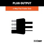 CURT 4-way flat connector with 48-inch wire for trailer lights and signals