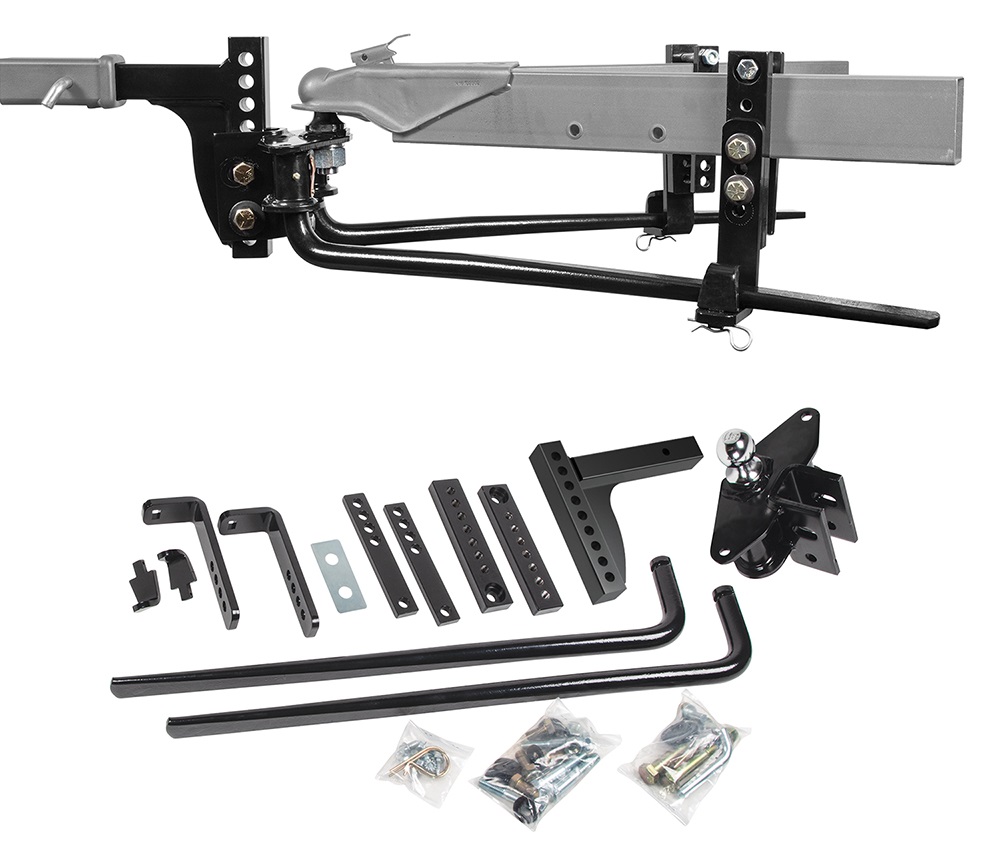 Reese 11.5K Trailer Weight Distribution Hitch Kit w/ Head, Deep Drop Shank, 2-5/16" Ball, Spring Bars, Control Brackets and Lift-Assist Bar, Hardware - Reduce Sway on Travel Trailer