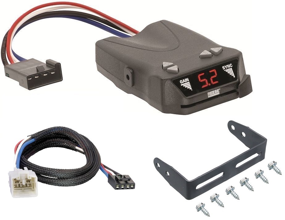 Trailer Brake Control for 03-14 Toyota Tundra w/ Plug Play Wiring Adapter Reese Brakeman IV Eletric Trailer Brakes Module Box Controller