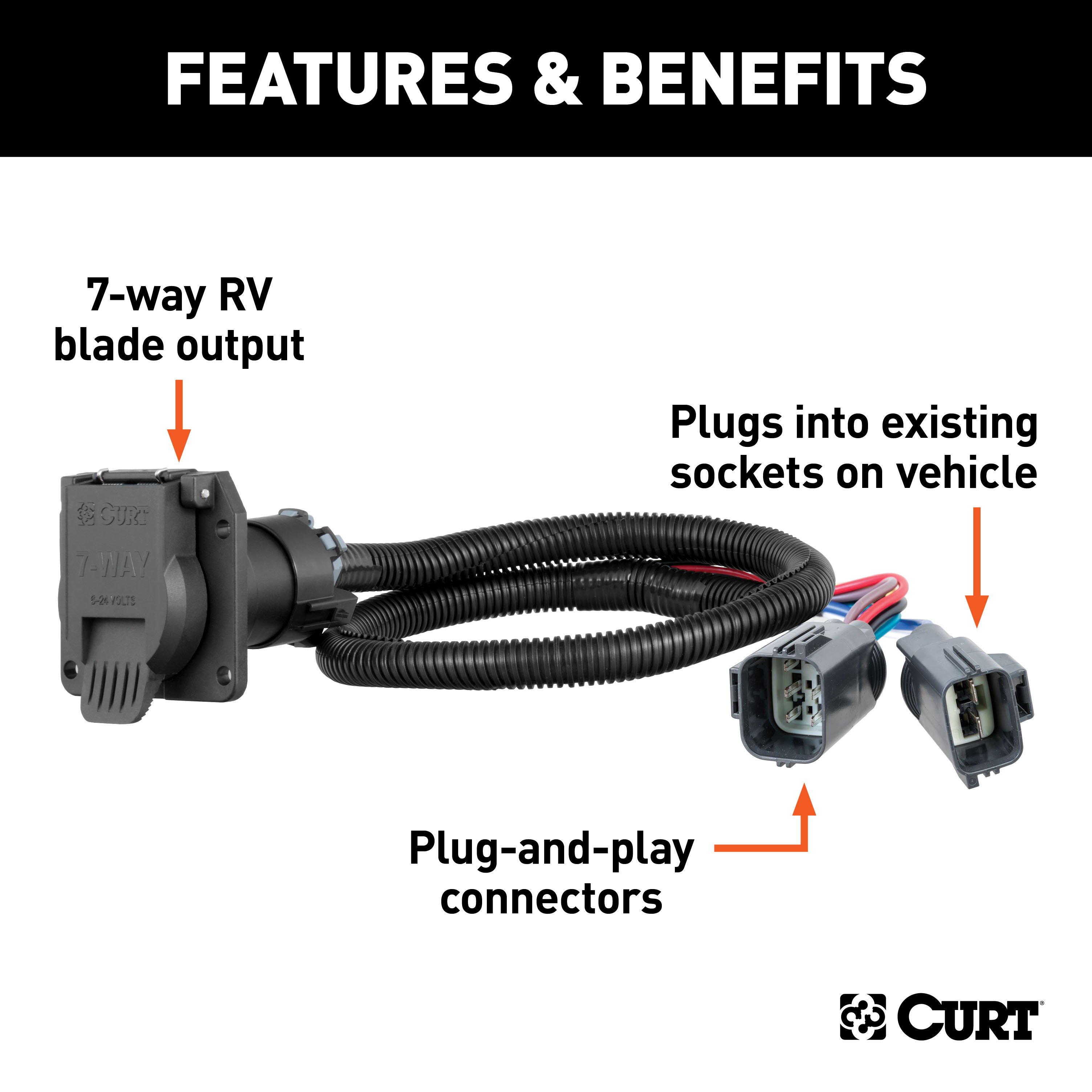 For 2020-2024 Ford F350 Super Duty Tow Package Camp n' Field Trailer Hitch + Brake Controller Curt Assure 51160 Proportional Up To 4 Axles + 7 Way Trailer Wiring Plug & 2-5/16" ball 4 inch drop Fits Cab & Chassis w/ 34" Frame W/O factory