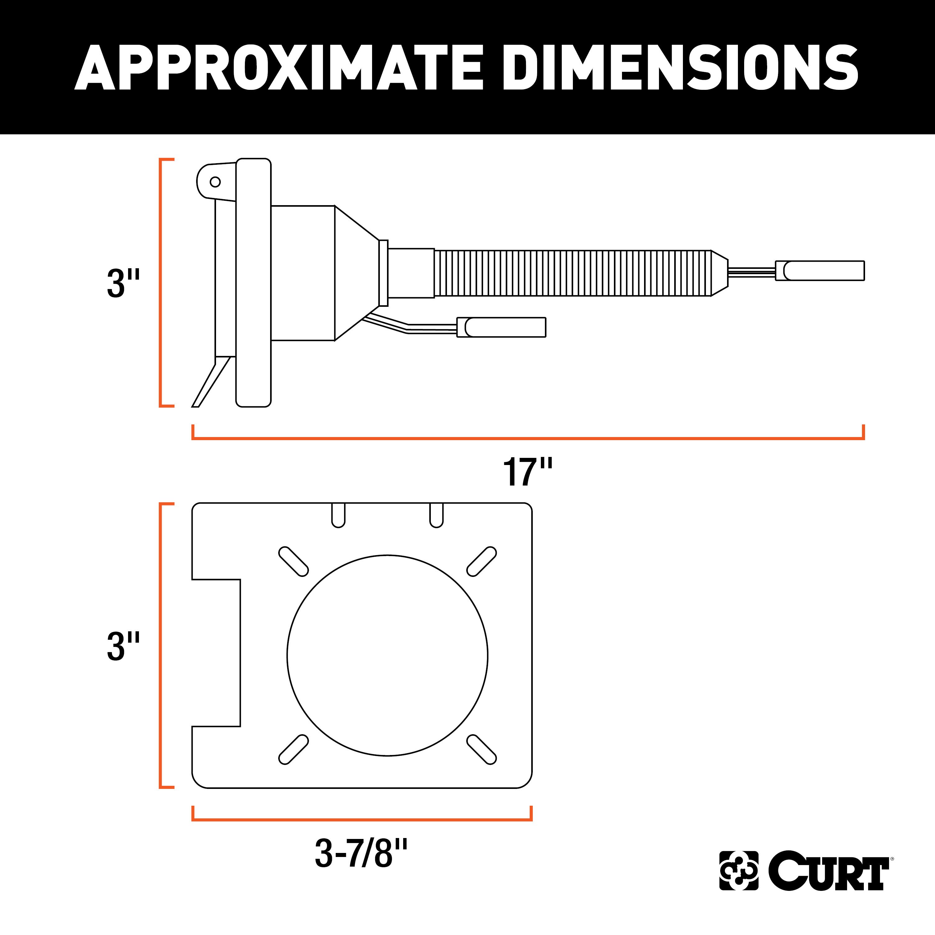 For 1996-1999 Acura SLX Trailer Wiring 7 Way Trailer Wiring Plug w/ Bracket Fits All Models Curt