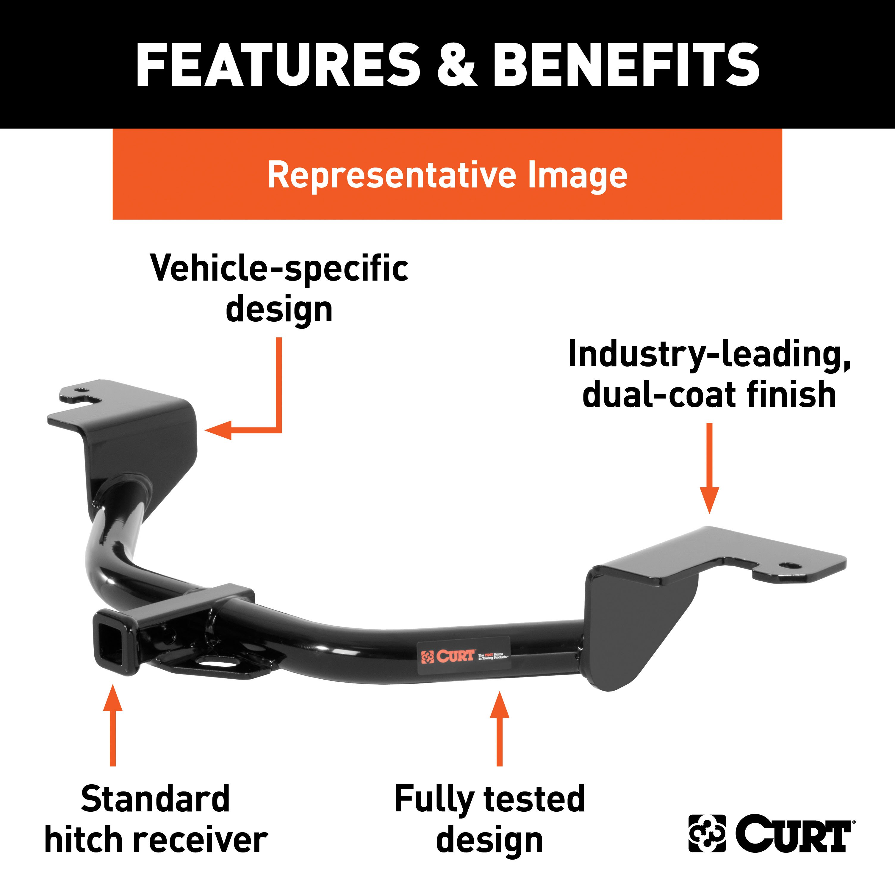 For 2011 Ford Mustang Trailer Hitch + Wiring 5 Pin Except GT models & California Special Curt 11048 1-1/4 Tow Receiver