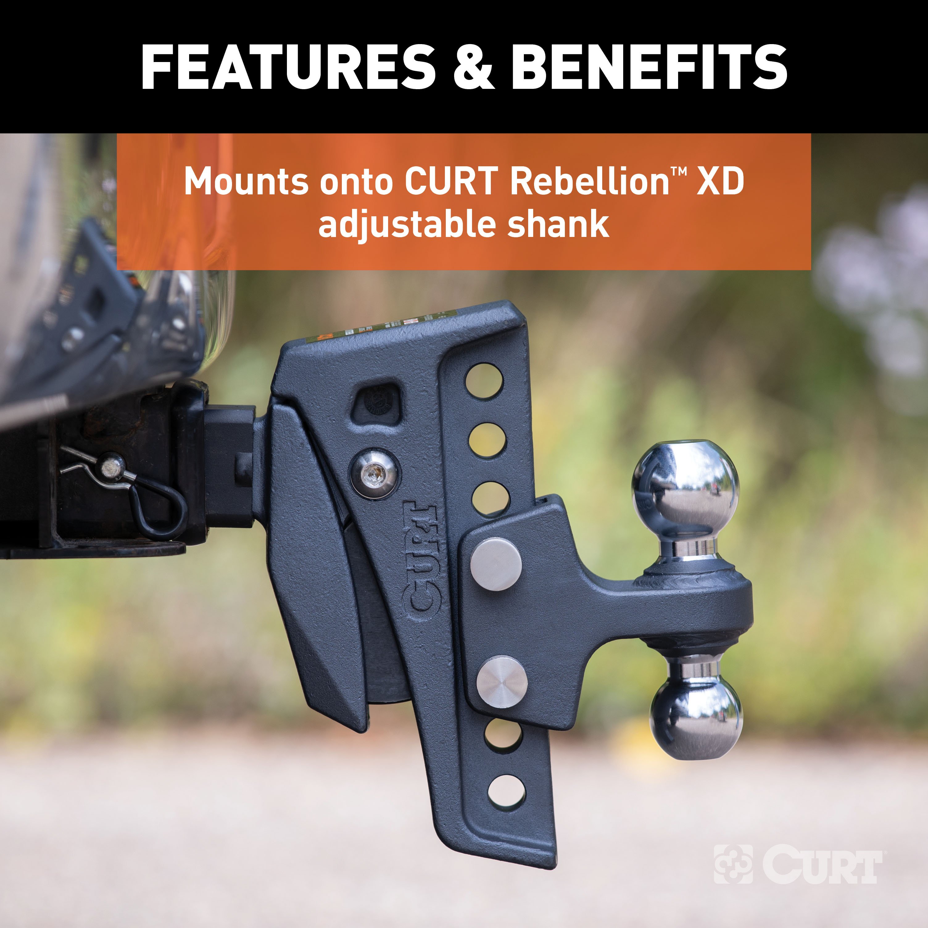 CURT Rebellion XD Dual Ball Replacement Part 2 and 2-5/16 Inch Up to 15K 45952