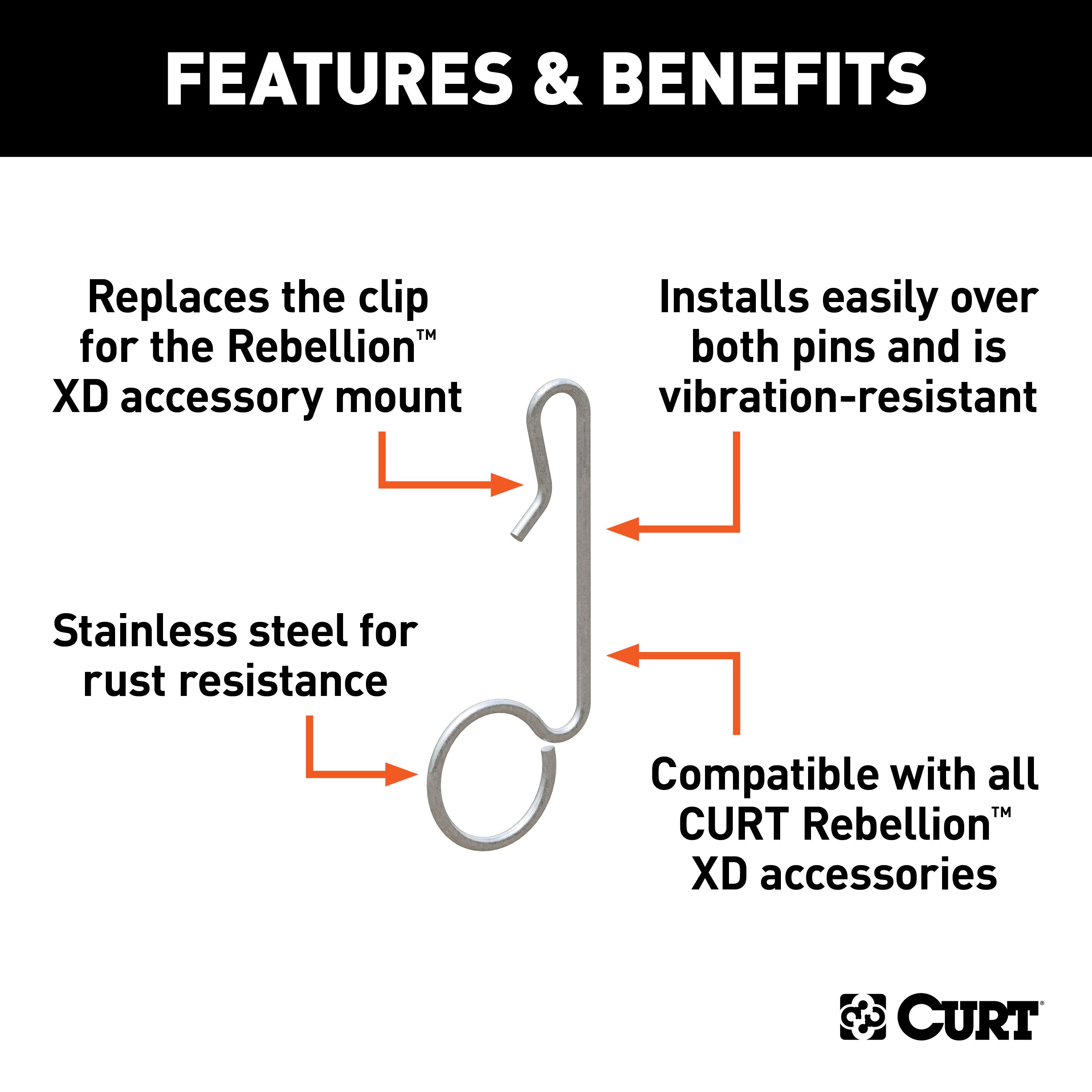 CURT Replacement Rebellion XD Accessory Mount Clip 45960